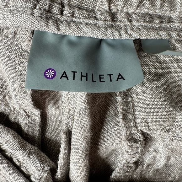 Athleta Linen Cabo Cropped Pants. Size 6 - Picture 9 of 9